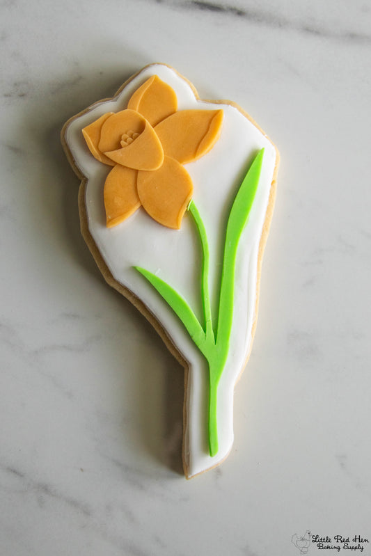 Daffodil Flower Fondant Stamp and Cutter Set -- March Birth Flower