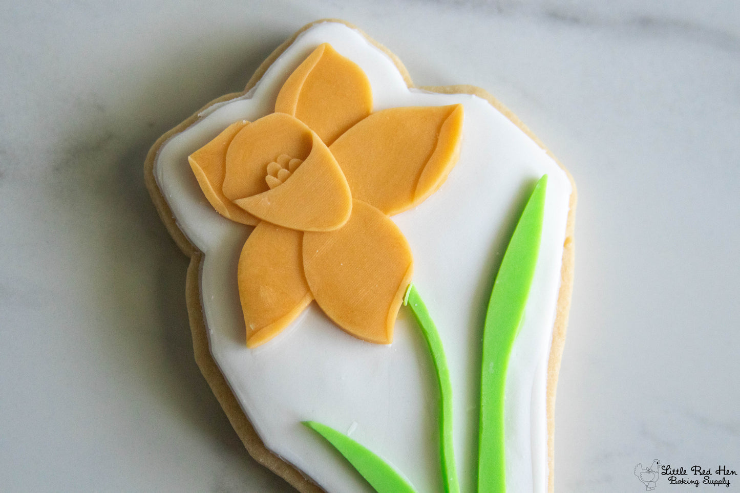 Daffodil Flower Fondant Stamp and Cutter Set -- March Birth Flower