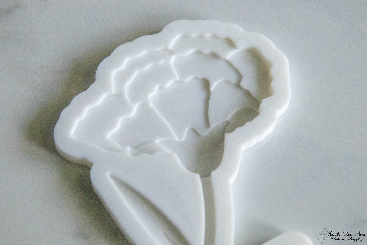 Carnation Flower Fondant Stamp -- January Birth Flower
