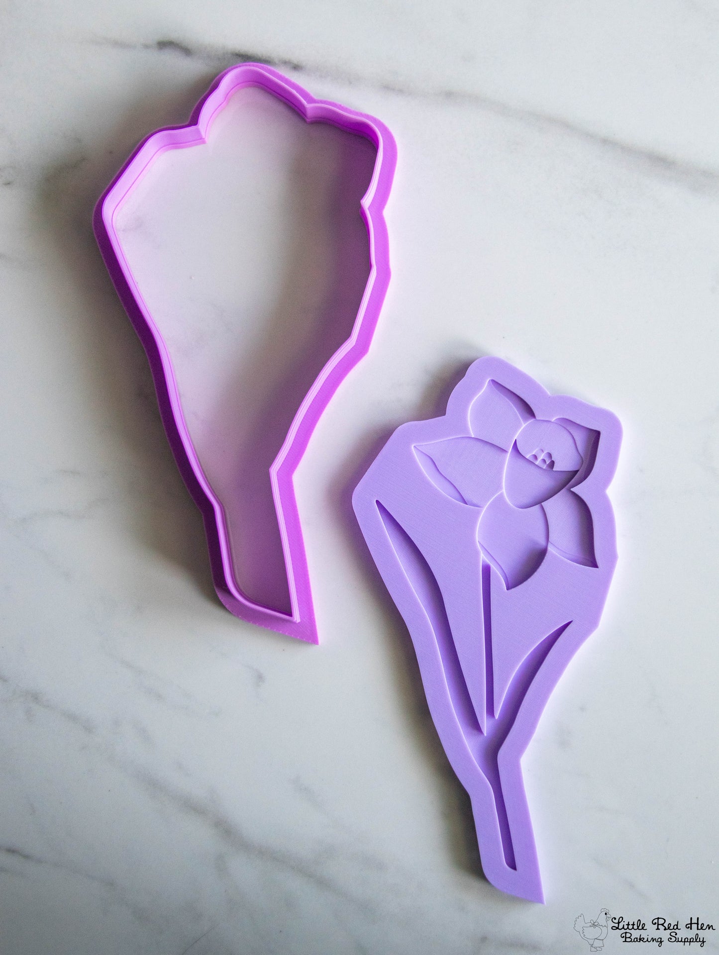 Daffodil Flower Fondant Stamp and Cutter Set -- March Birth Flower