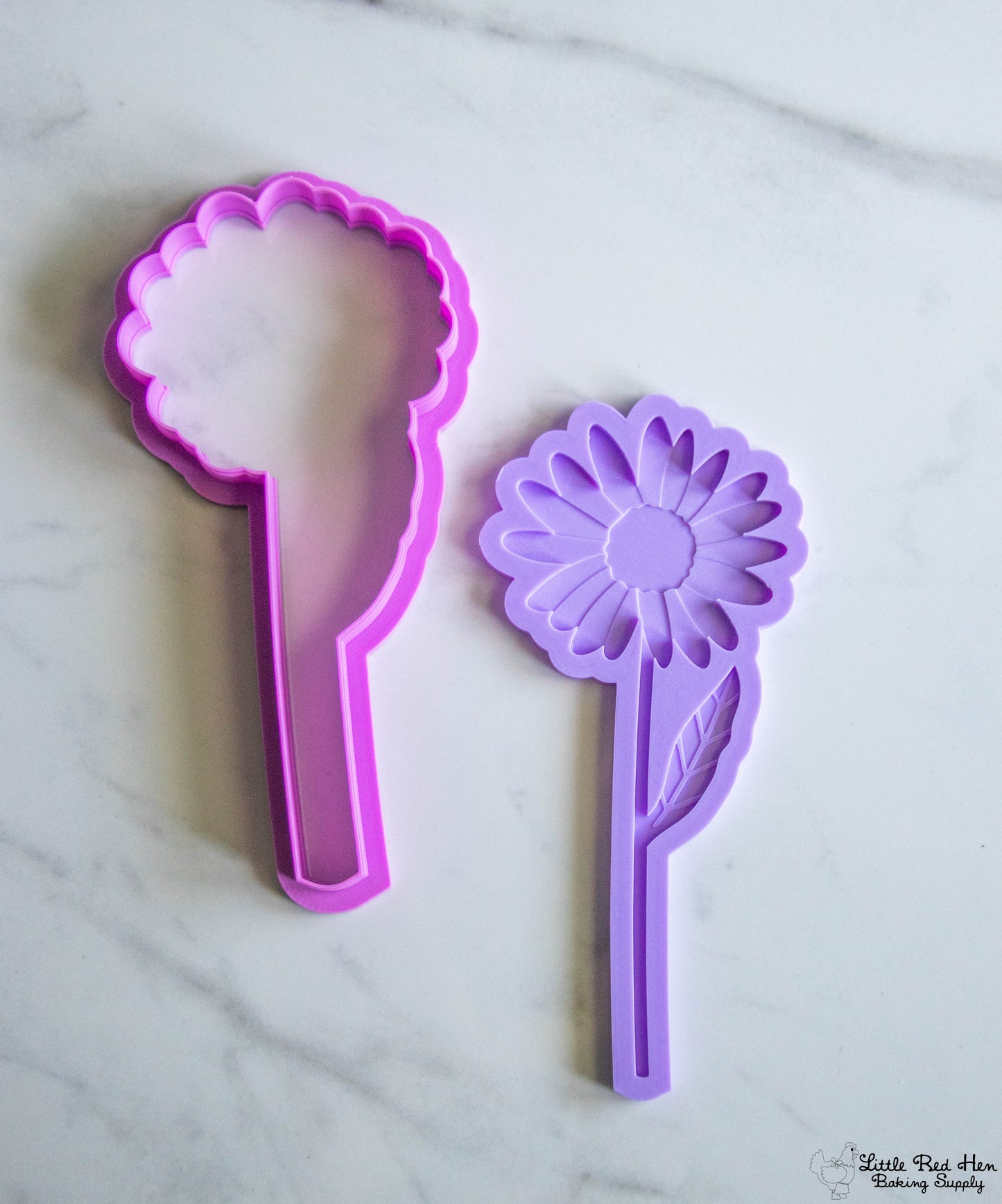Daisy Flower Fondant Stamp and Cutter Set -- April Birth Flower
