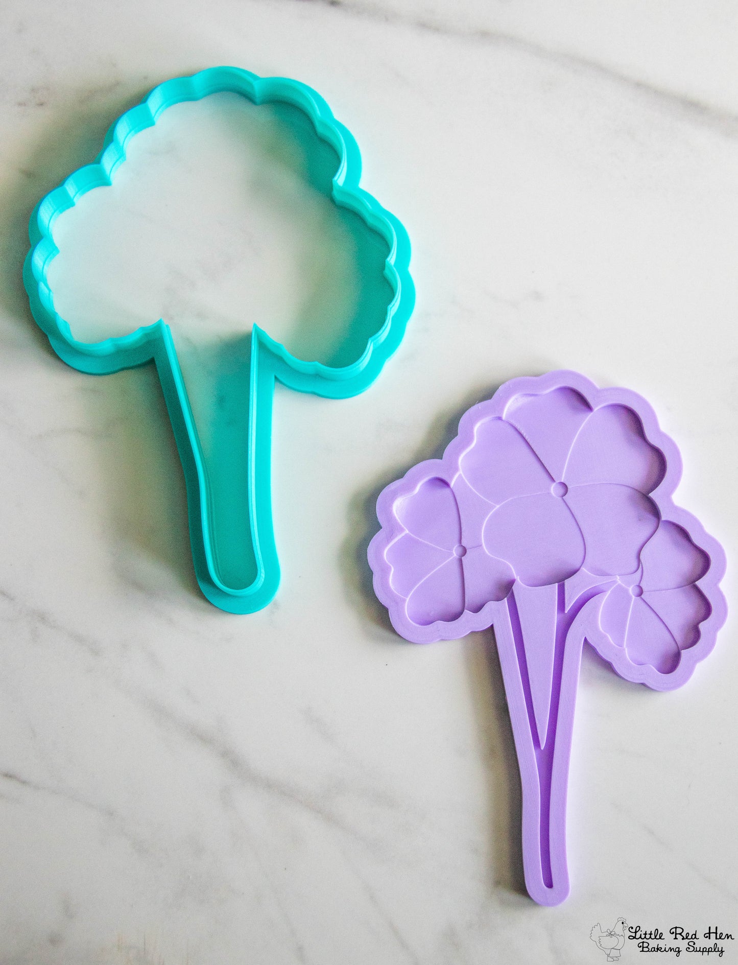Primrose Flower Fondant Stamp and Cutter Set -- February Birth Flower