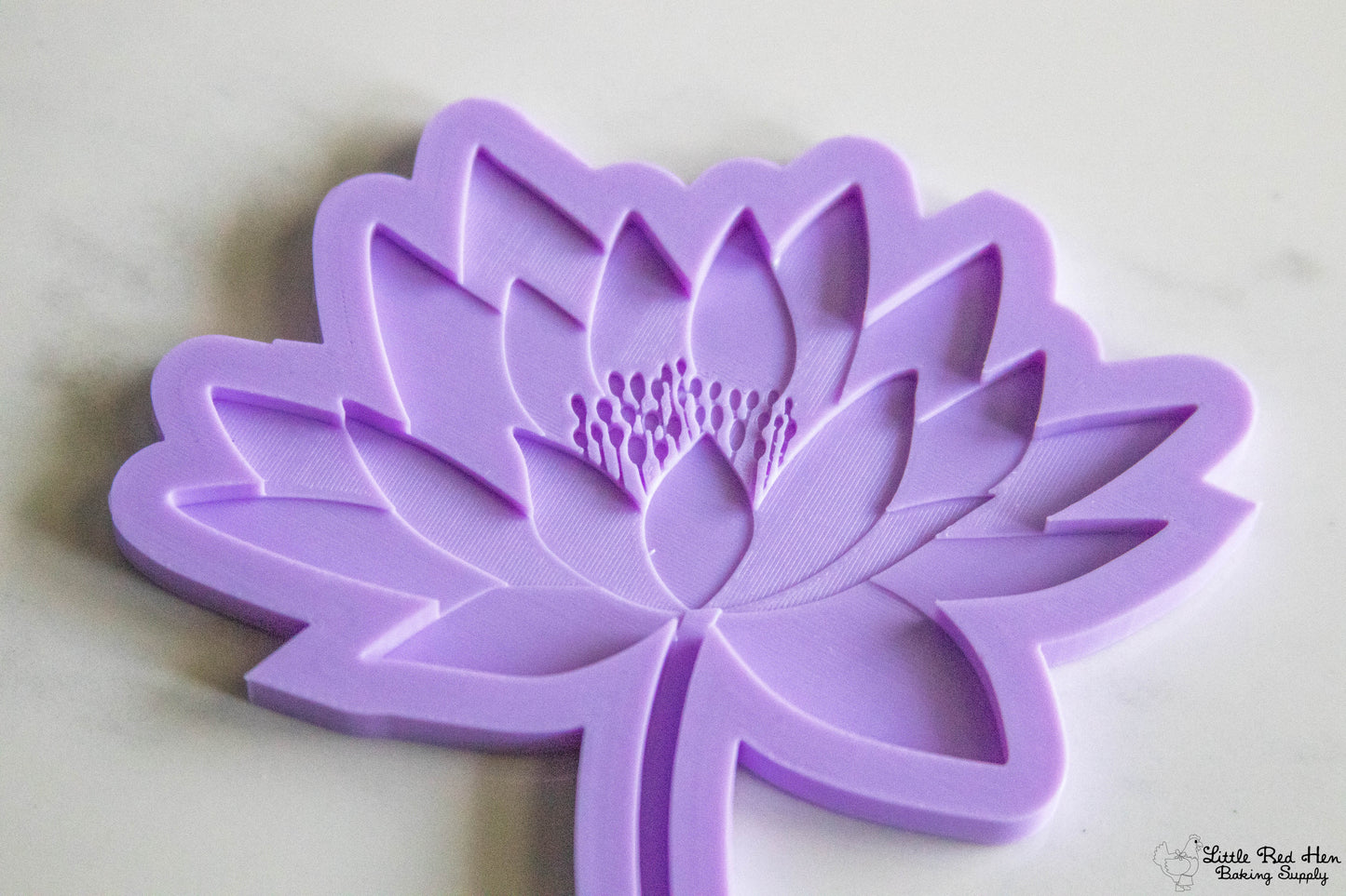 Water Lily Flower Fondant Stamp and Cutter Set -- July Birth Flower