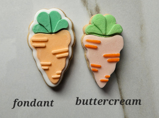 Carrot Fondant and Buttercream Stamp and Cutter Set