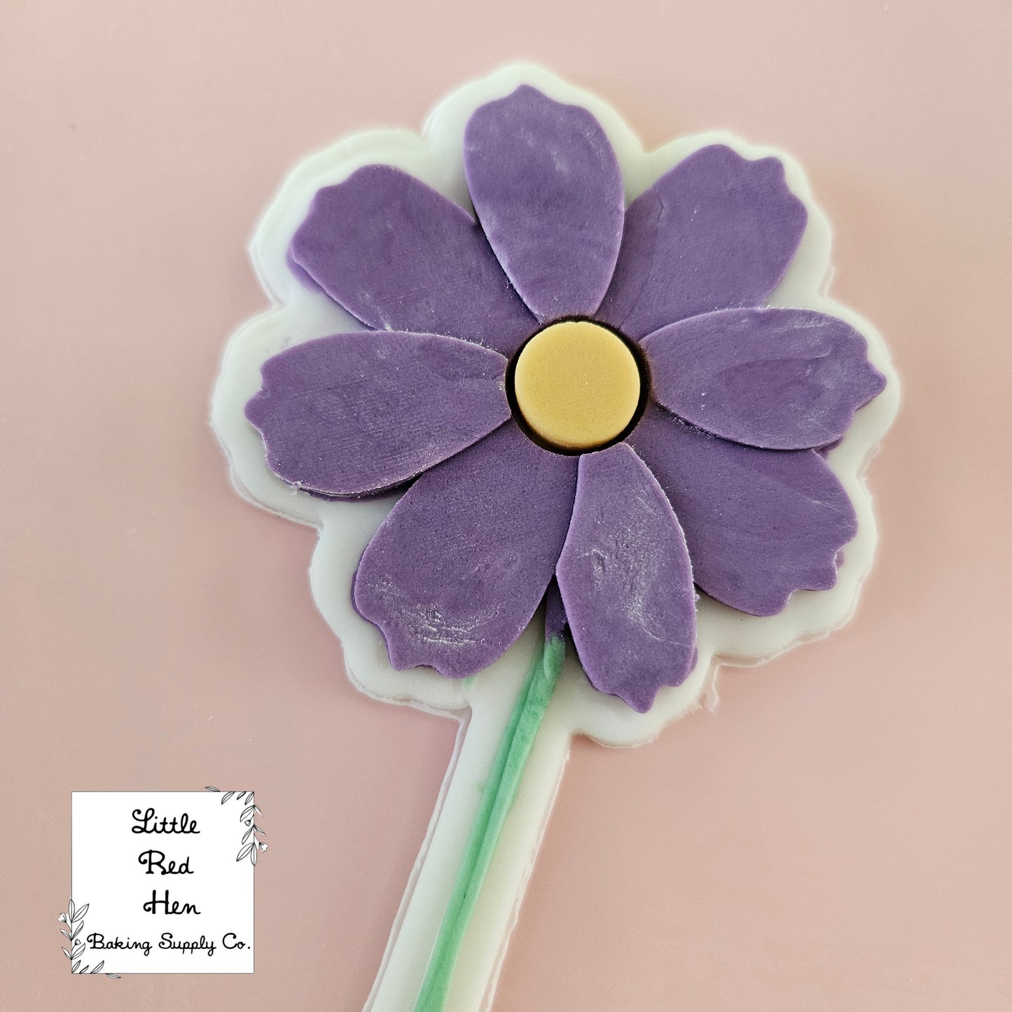 Cosmos Flower Fondant Stamp -- October Birth Flower