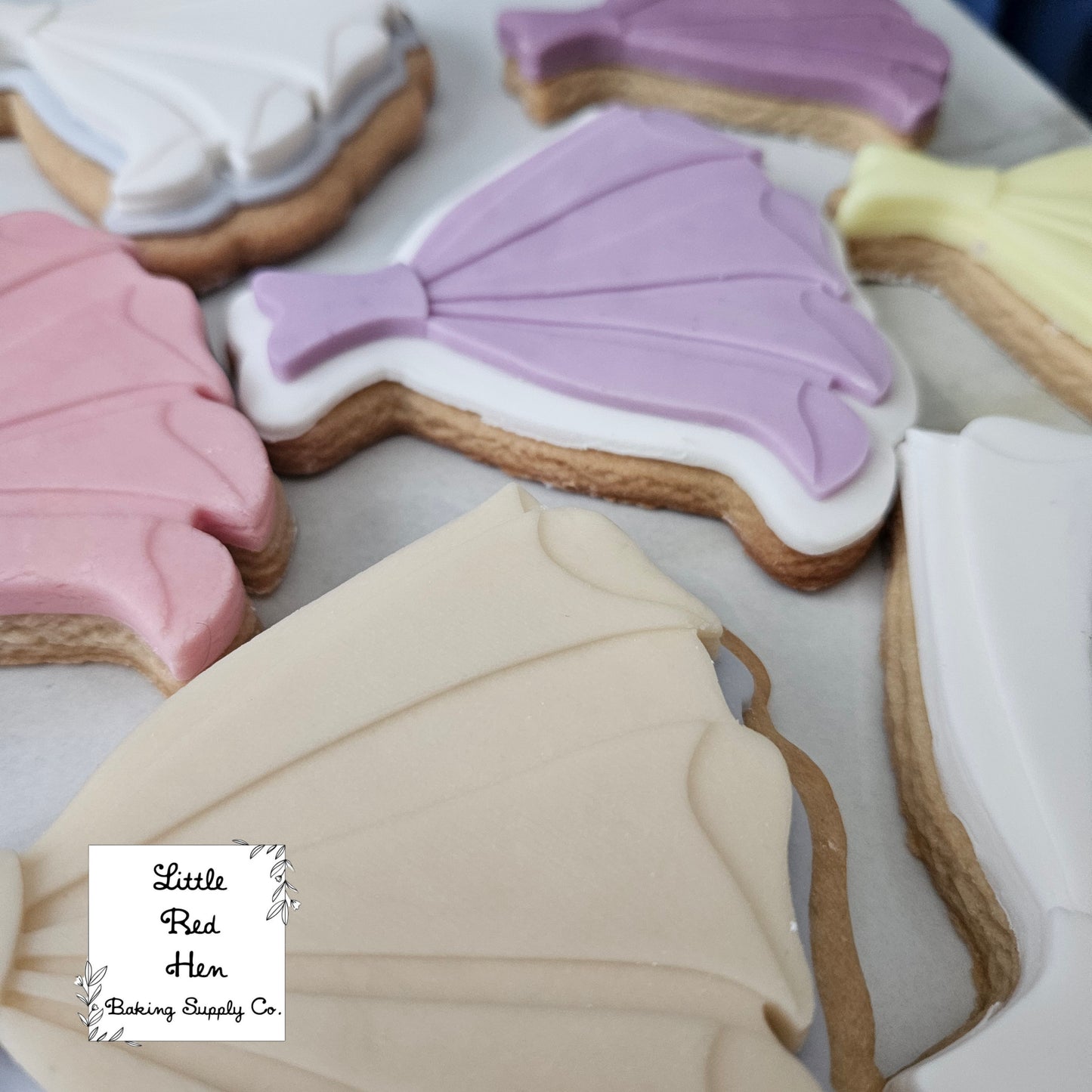 Fairy Tale Dress Fondant Stamp and Cutter Set -- Wedding Collection