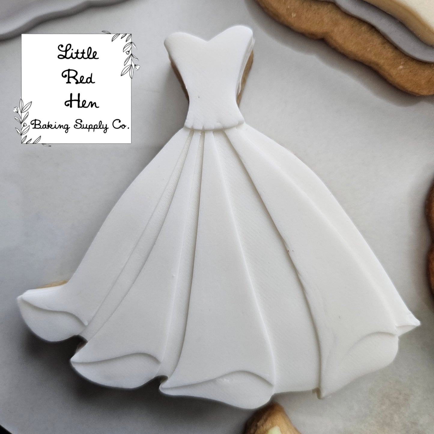 Fairy Tale Dress Fondant Stamp and Cutter Set -- Wedding Collection