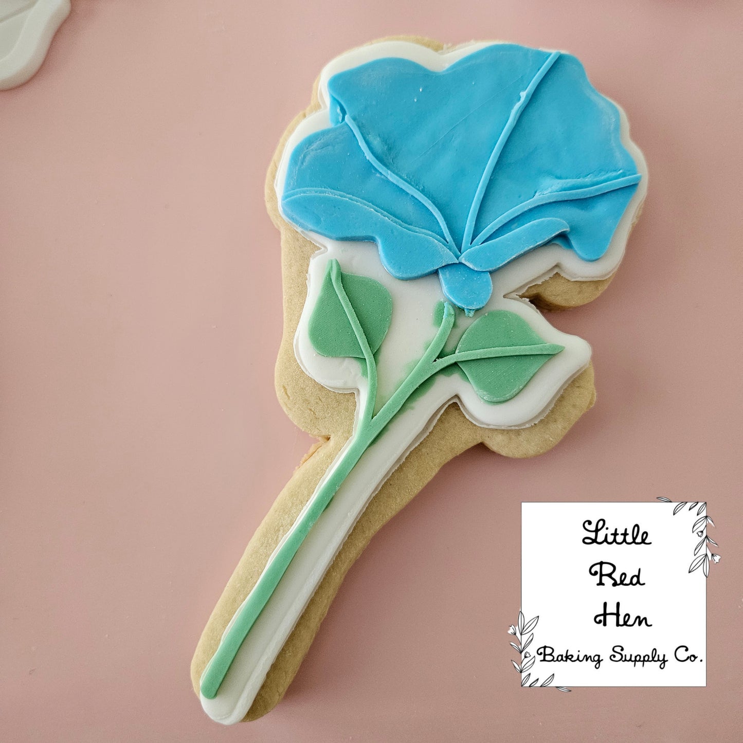 Morning Glory Flower Fondant Stamp and Cutter Set -- September Birth Flower
