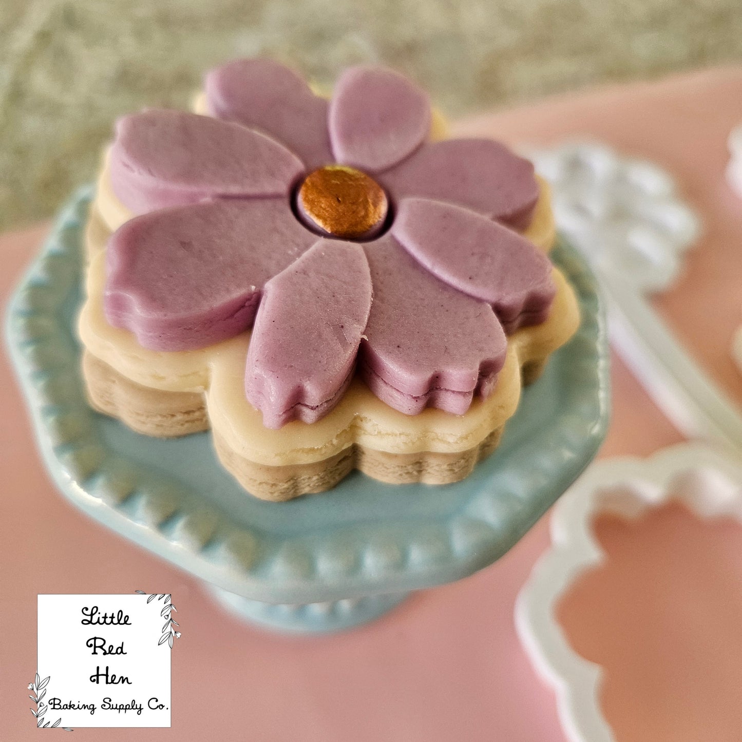 Cosmos Flower Fondant Stamp -- October Birth Flower