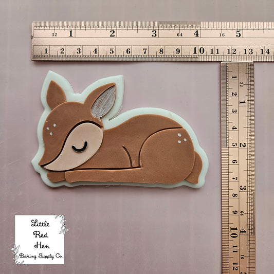 Sleeping Deer Buttercream and Fondant Stamp and Cutter Set