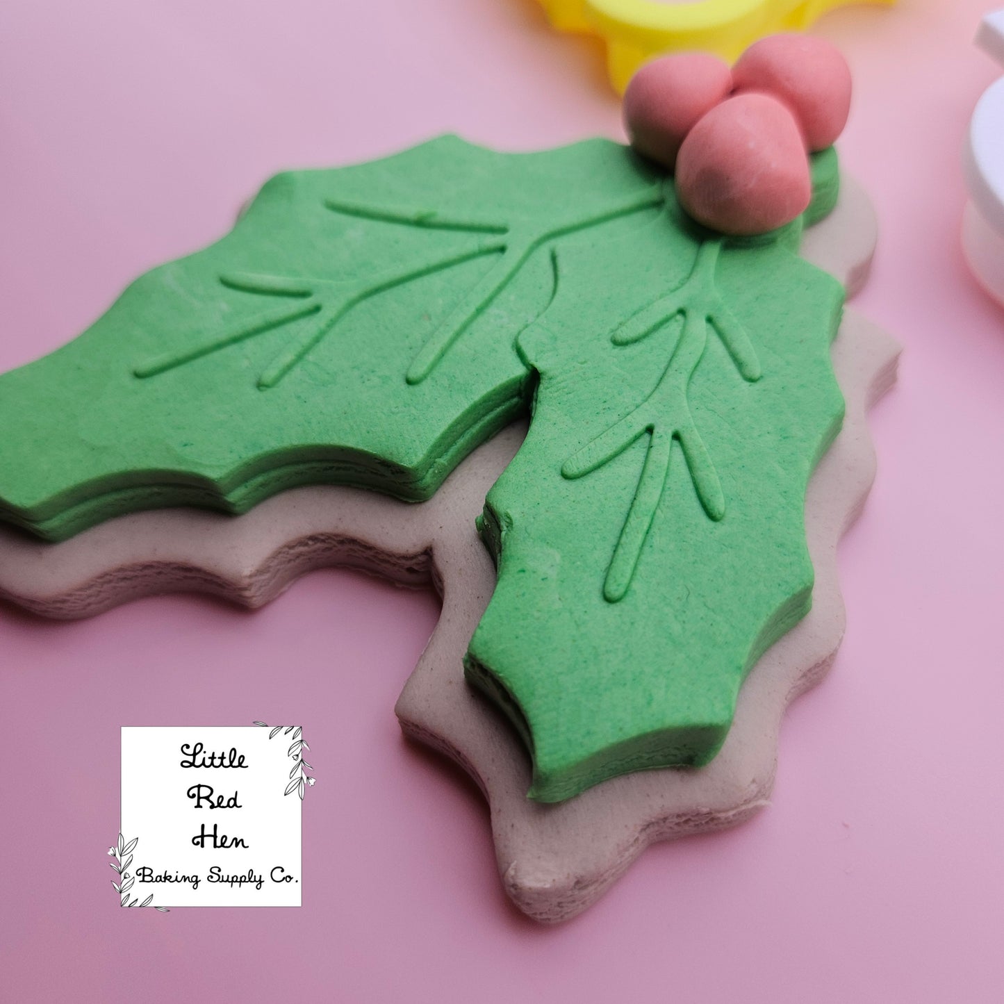 Holly Flower Fondant Stamp -- December Birth Flower