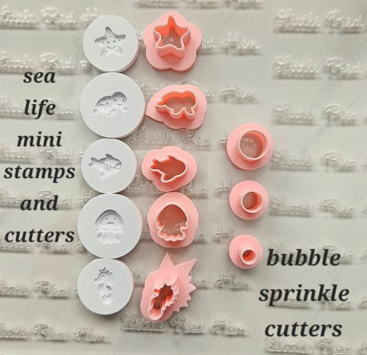Sea Life Fondant and Buttercream Mini Stamp and Cutter Set