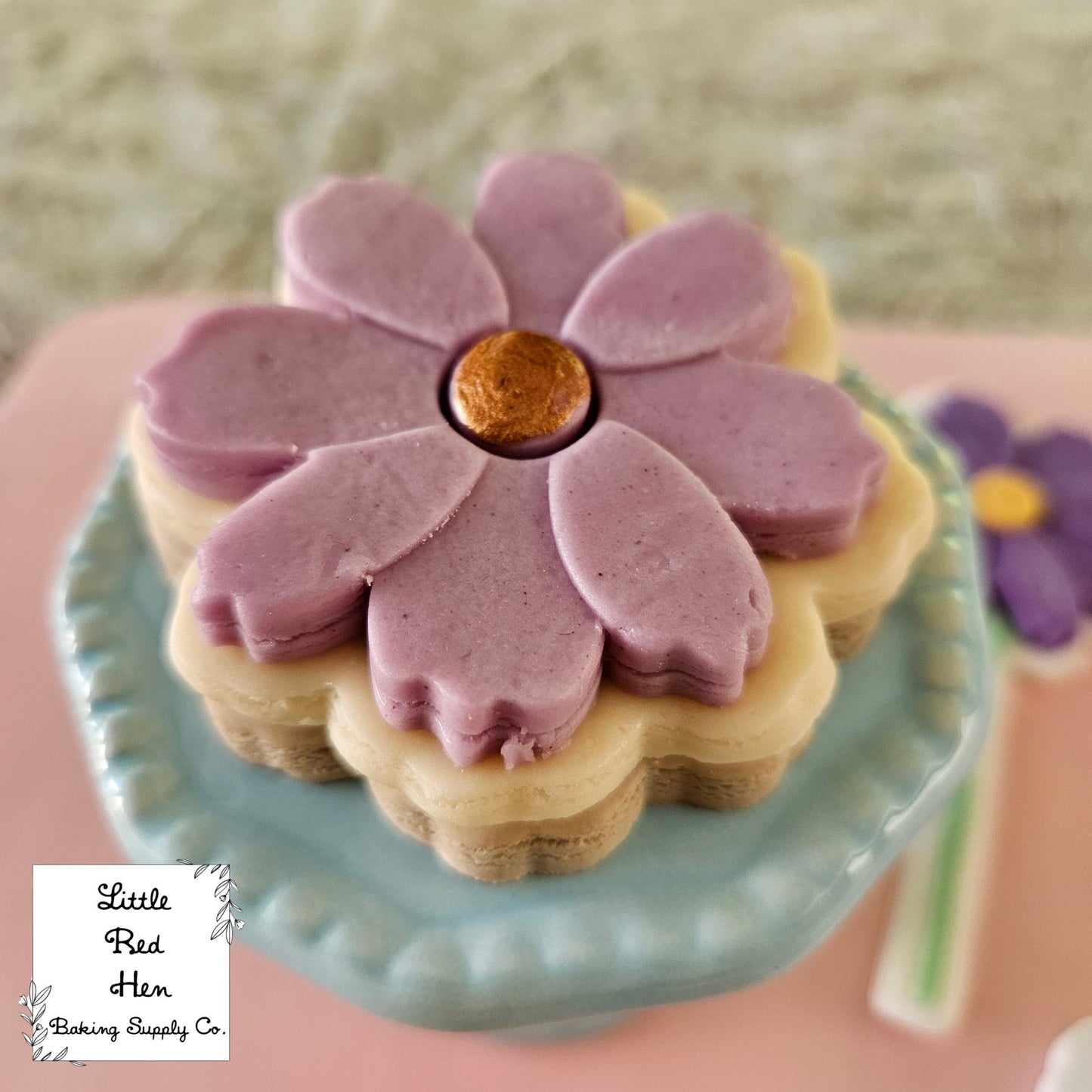 Cosmos Flower Fondant Stamp -- October Birth Flower