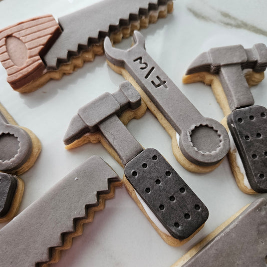 Tool Set Father's Day Buttercream Fondant Stamp and Cookie Cutter Set