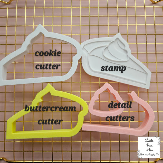 Pumpkin Pie Fondant and Buttercream Stamp and Cutter Set