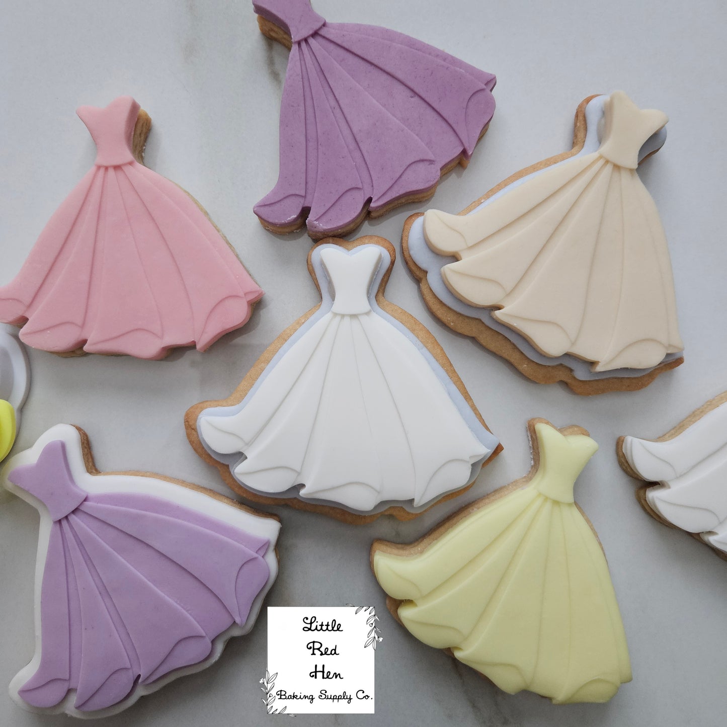 Fairy Tale Dress Fondant Stamp and Cutter Set -- Wedding Collection