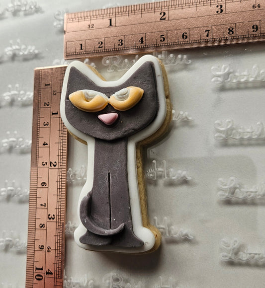 Pete the Cat Fondant and Buttercream Stamp and Cutter Set