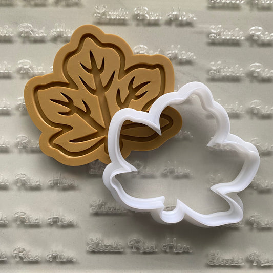 Maple Leaf DOUGH STAMP // READY TO FLOOD Stamp and Cookie Cutter Set