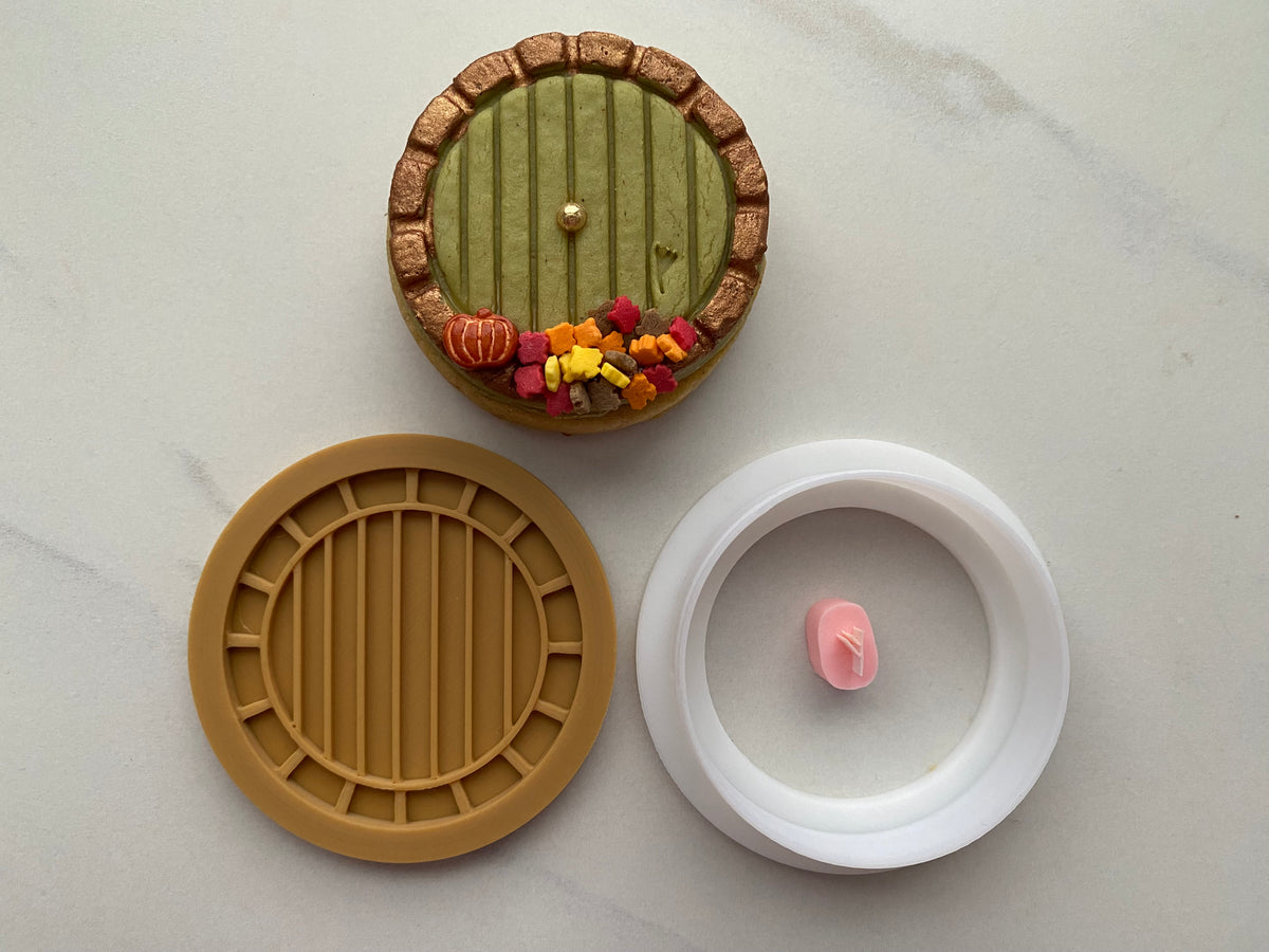 COMPLETE MINI KIT: Hobbit Door Buttercream Stamp and Cutter Set