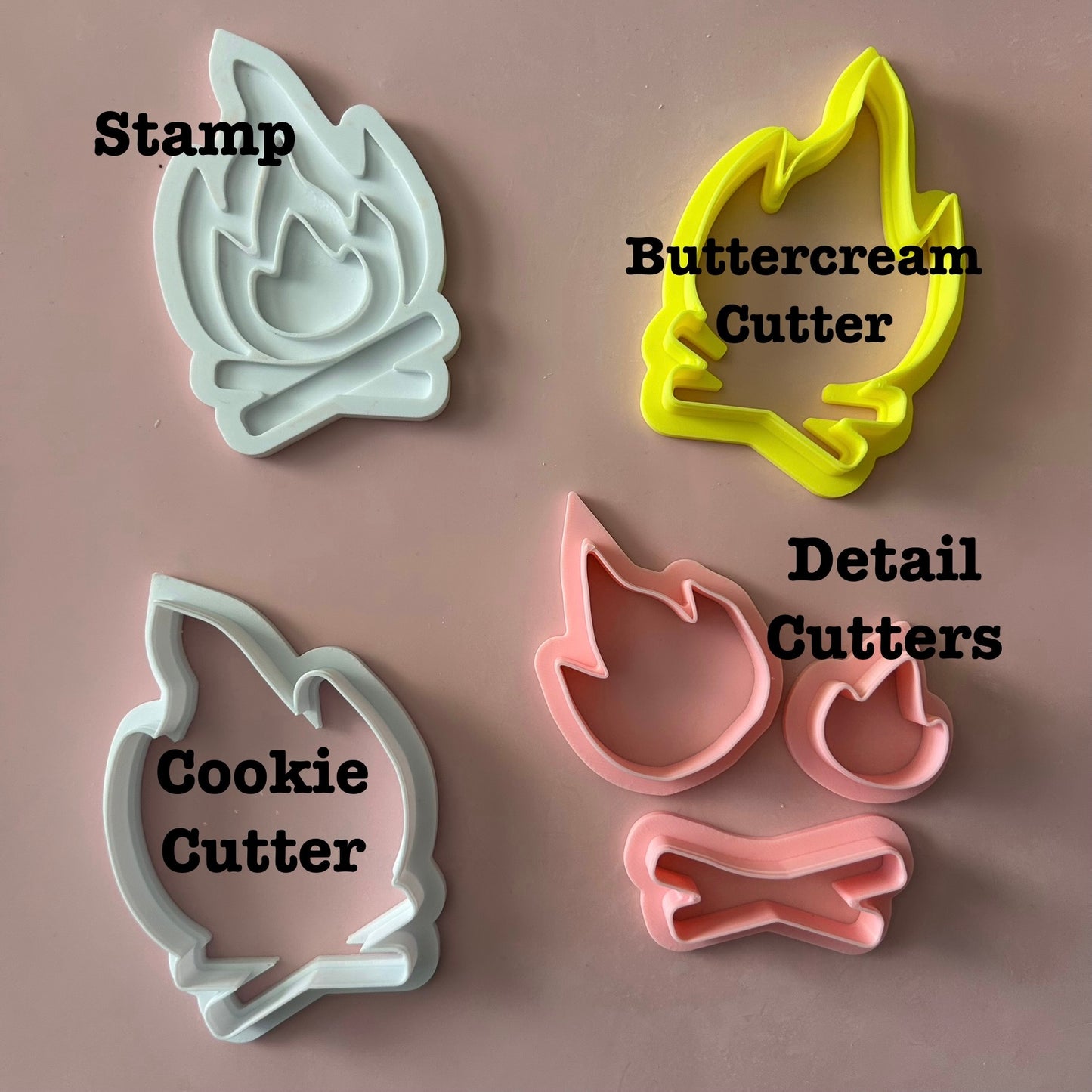 Camp Fire Fondant Stamp and Cutter Set