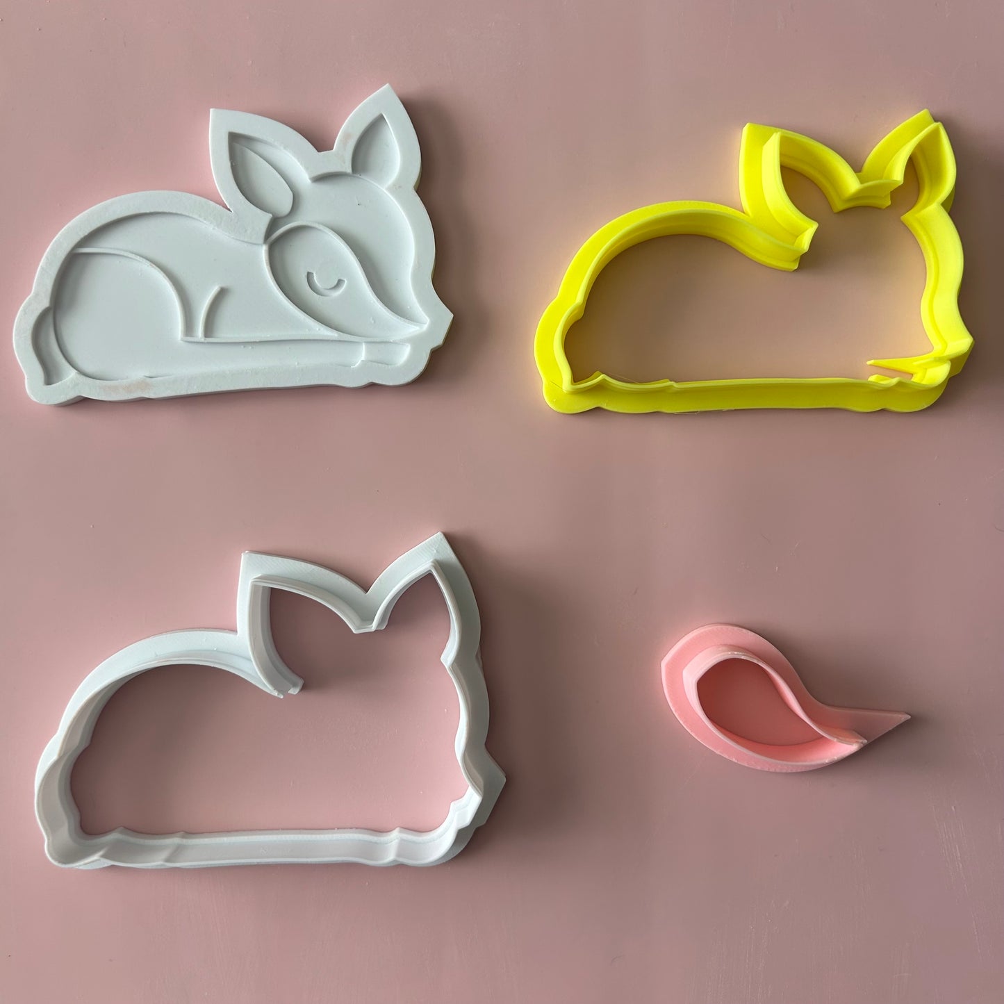 Sleeping Deer Buttercream and Fondant Stamp and Cutter Set