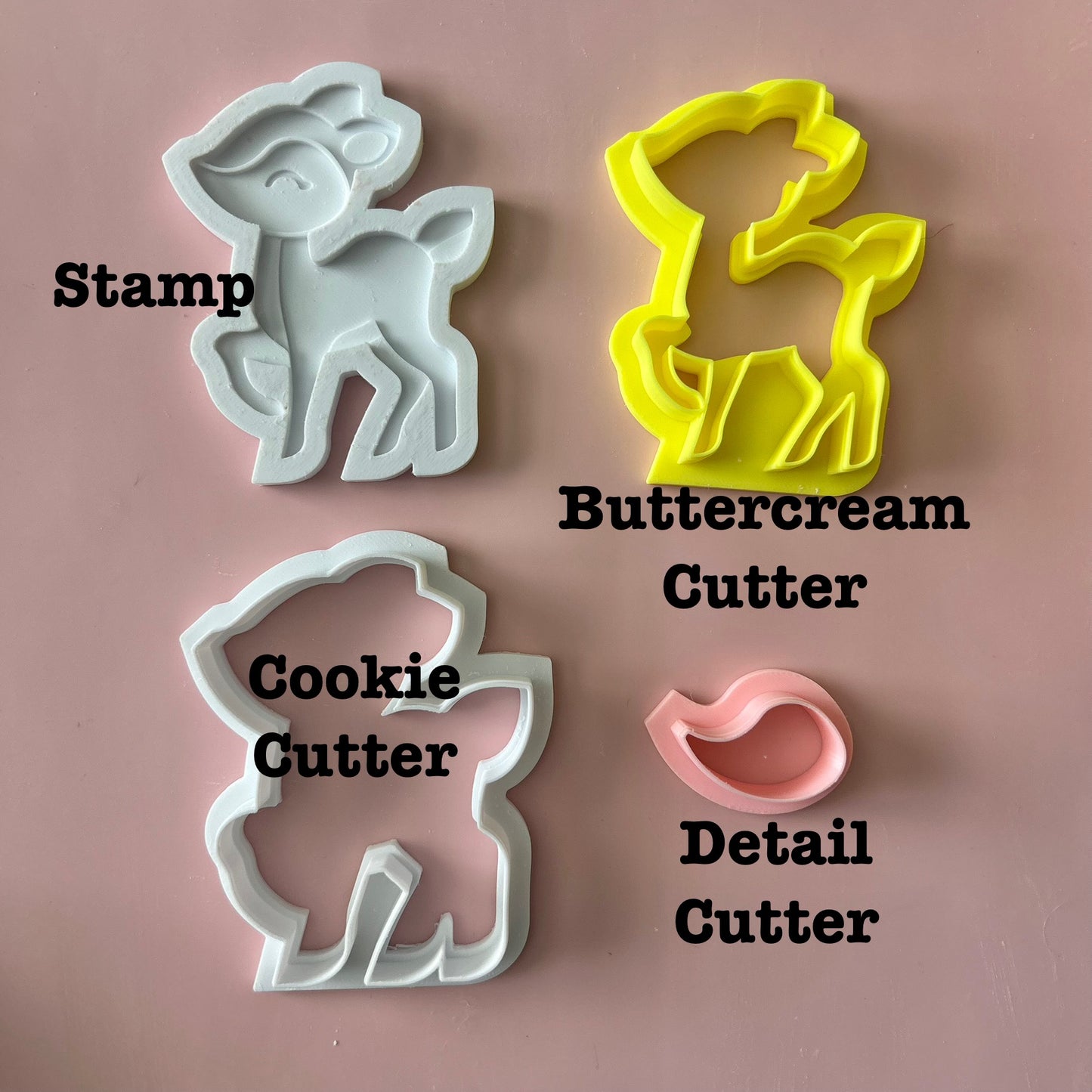 Prancing Deer Buttercream and Fondant Stamp and Cutter Set