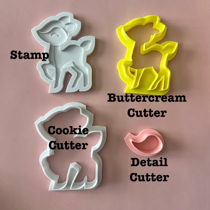 Prancing Deer Buttercream and Fondant Stamp and Cutter Set