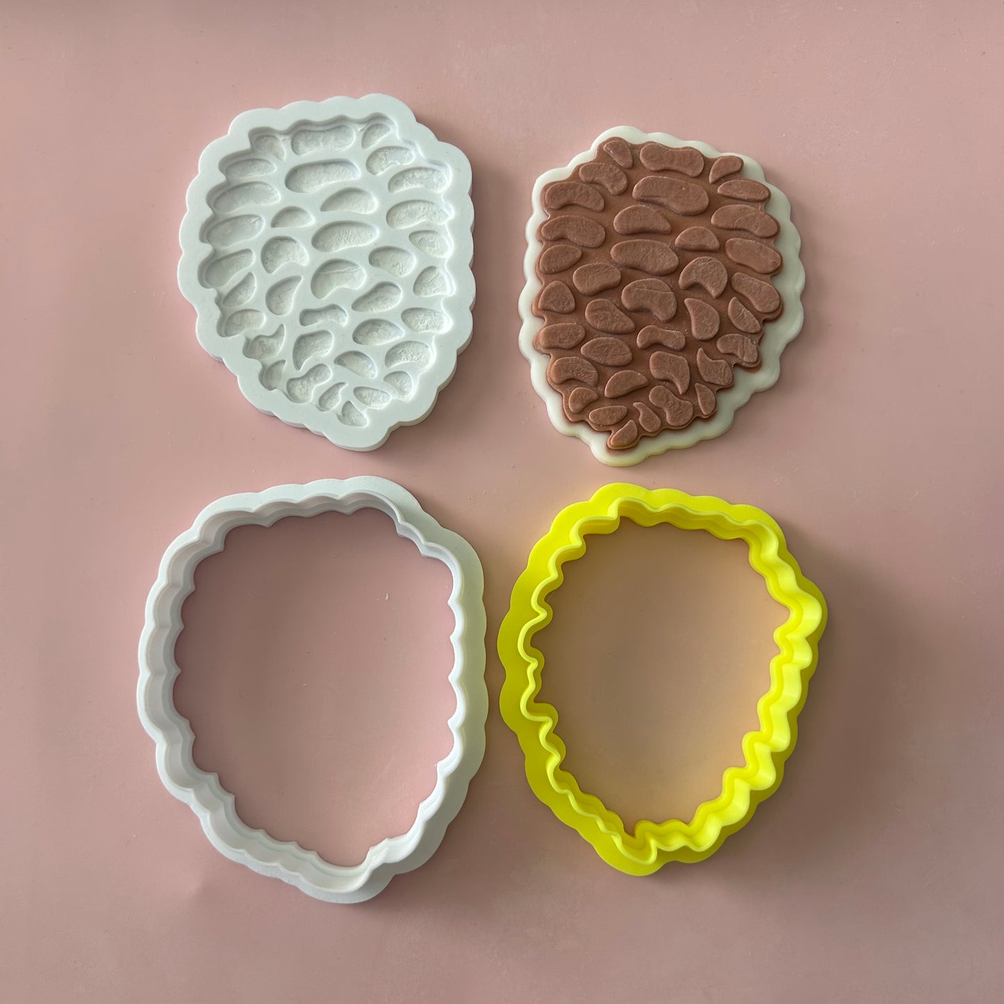 Pinecone Buttercream and Fondant Stamp and Cutter Set