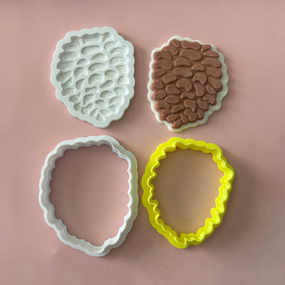 Pinecone Buttercream and Fondant Stamp and Cutter Set