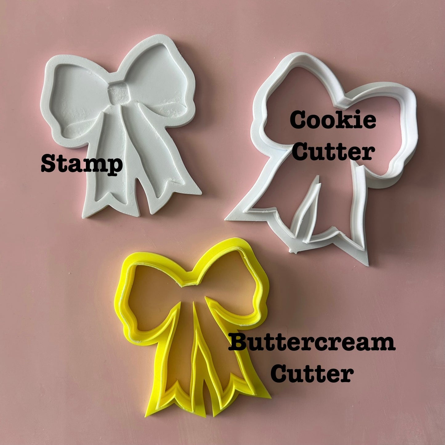 Pretty Bow Fondant and Buttercream Stamp and Cutter Set