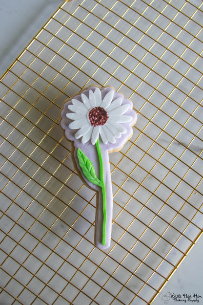 Daisy Flower Fondant Stamp and Cutter Set -- April Birth Flower