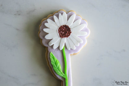 Daisy Flower Fondant Stamp and Cutter Set -- April Birth Flower