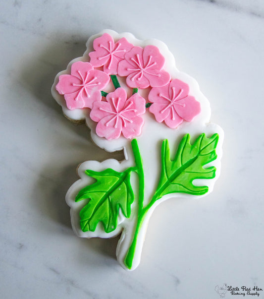 Hawthorn Flower Fondant Stamp and Cutter Set -- May Birth Flower