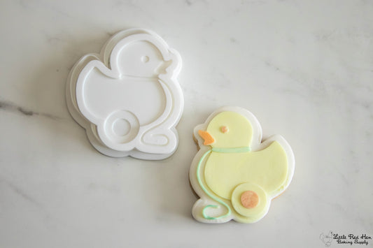 Duck Pull Toy Fondant Stamp and Cutter Set -- Vintage Toys Collection