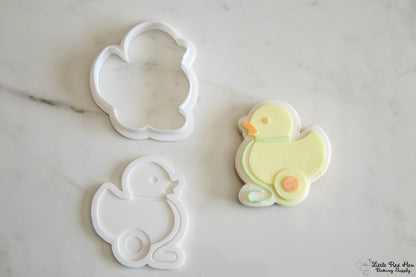Duck Pull Toy Fondant Stamp and Cutter Set -- Vintage Toys Collection