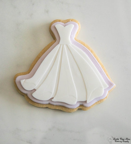 Fairy Tale Dress Fondant Stamp and Cutter Set -- Wedding Collection