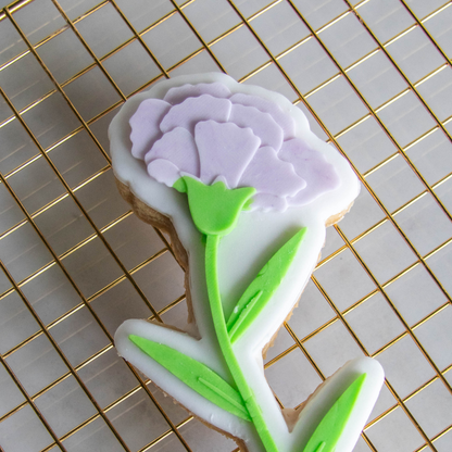 Carnation Flower Fondant and Buttercream Stamp Set -- January Birth Flower