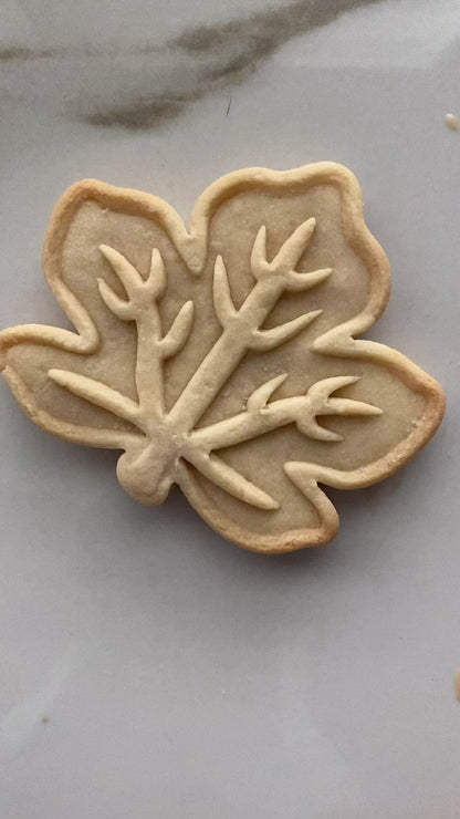 Maple Leaf DOUGH STAMP // READY TO FLOOD Stamp and Cookie Cutter Set