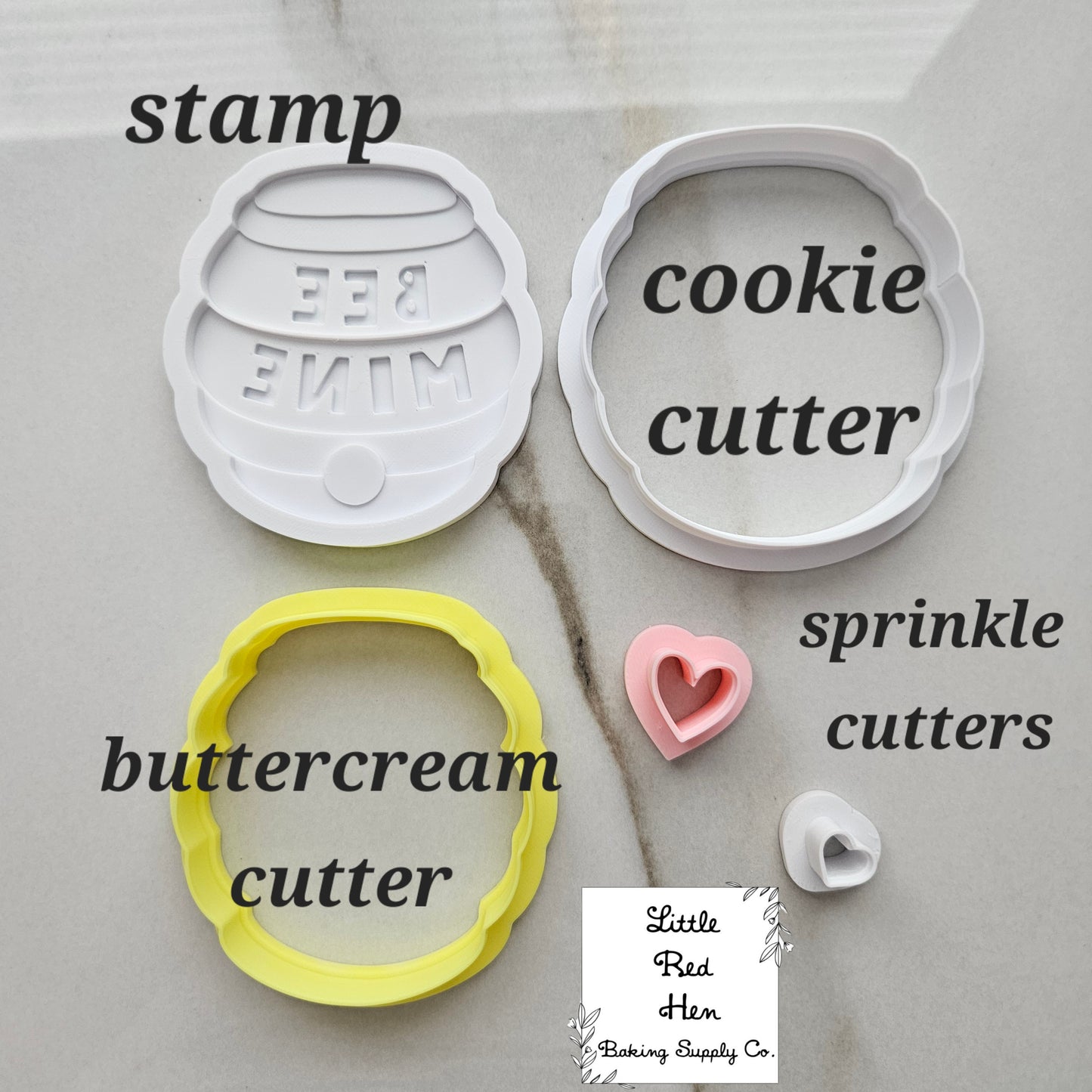 Bee Hive Fondant and Buttercream Stamp and Cutter Set