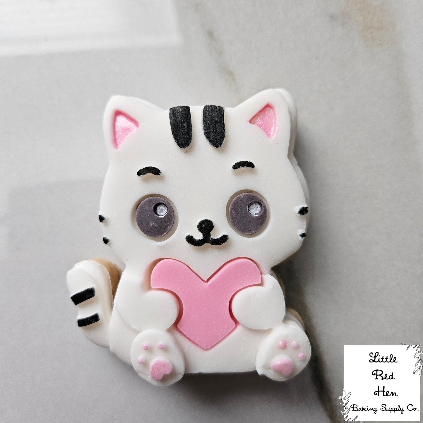 Valentine Cat Fondant and Buttercream Stamp and Cutter Set