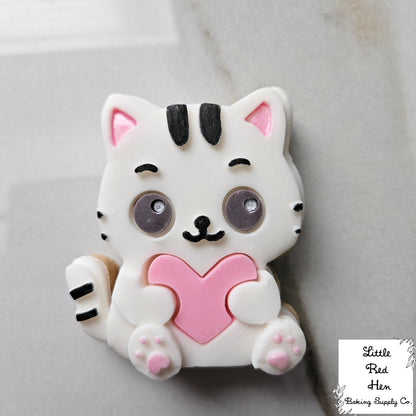 Valentine Cat Fondant and Buttercream Stamp and Cutter Set