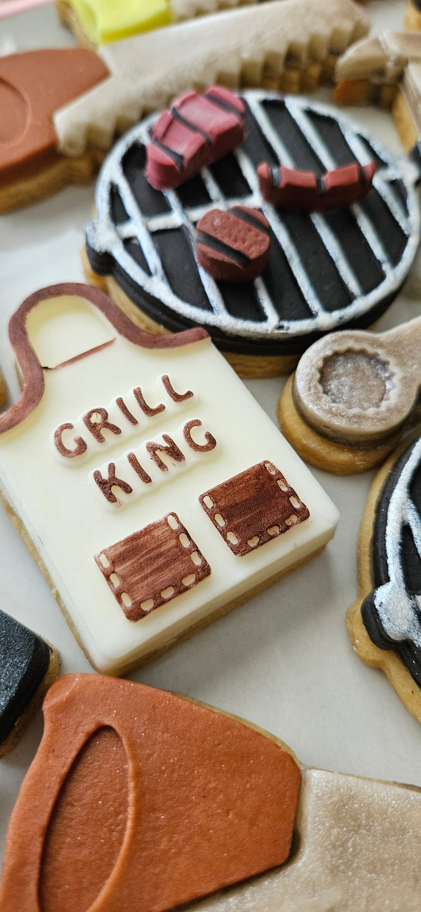 Grill Apron Father's Day Buttercream Fondant Stamp and Cookie Cutter Set