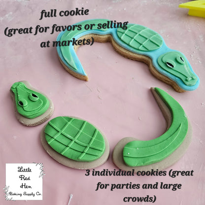 Alligator Fondant and Buttercream Stamp and Cutter Set