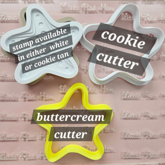 Starfish Fondant and Buttercream Stamp and Cutter Set