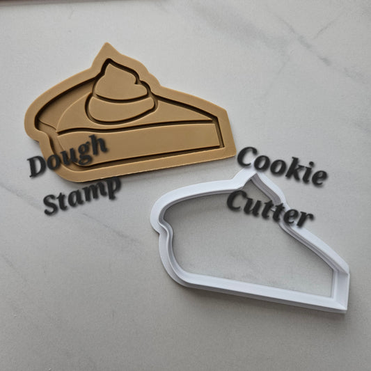 Pie Slice DOUGH STAMP // READY TO FLOOD Stamp and Cookie Cutter Set