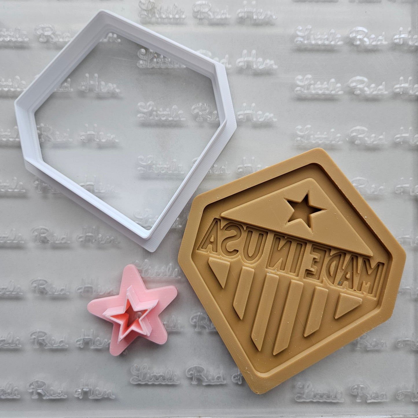 Americana MADE IN USA READY TO FLOOD Buttercream Fondant Stamp and Cookie Cutter Set