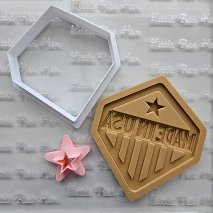 Americana MADE IN USA READY TO FLOOD Buttercream Fondant Stamp and Cookie Cutter Set