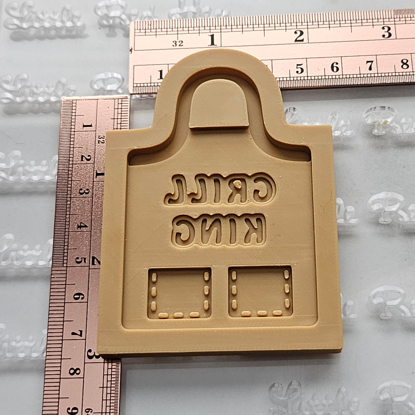 Grill Apron Father's Day Buttercream Fondant Stamp and Cookie Cutter Set