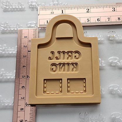 Grill Apron Father's Day Buttercream Fondant Stamp and Cookie Cutter Set