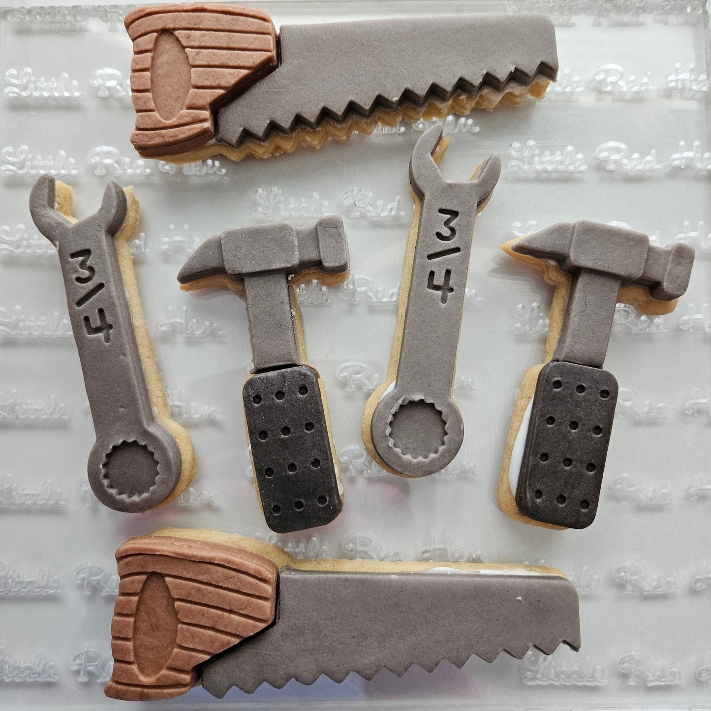Tool Set Father's Day Buttercream Fondant Stamp and Cookie Cutter Set